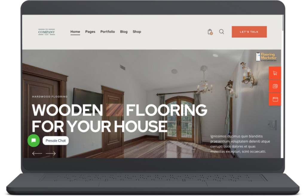 website design for flooring companies